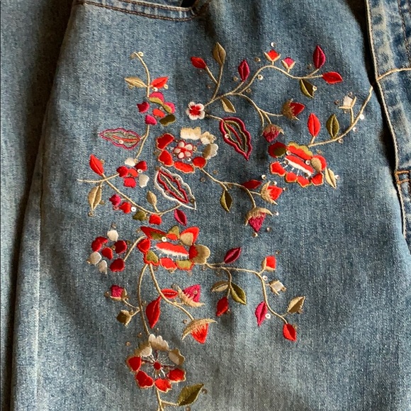 LANA ERICA Vtg Embroidered & Rhinestone Jeans - Picture 3 of 16